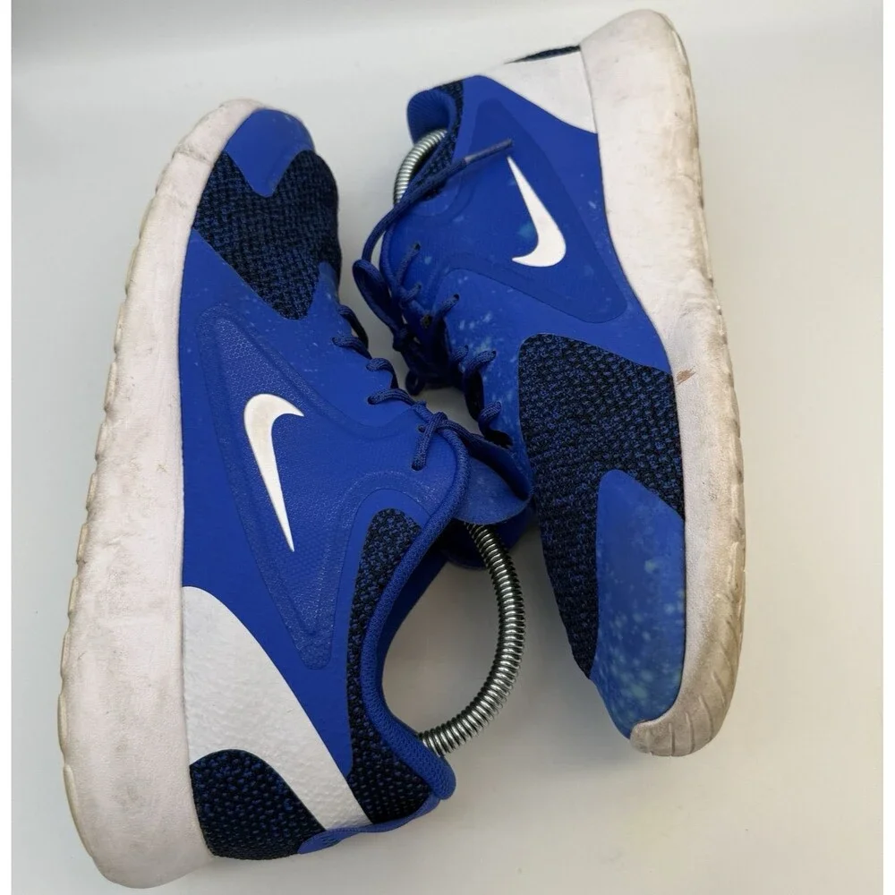 Nike Blue Running Shoes Men's Size 12 Mesh Sneakers - No Insoles, Bleach Stains